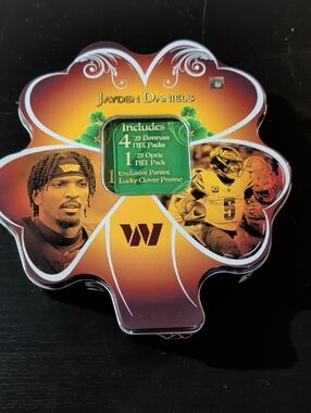 NFL Black Decorative Tin with Gold and White Accents
